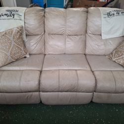 Comfy Leather Reclining Sofa -Just in time for the holidays