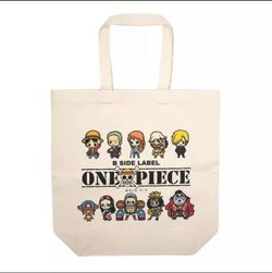 B - SIDE LABEL Tote Bag / ONEPIECE Straw Hat Pirates Japan NEW