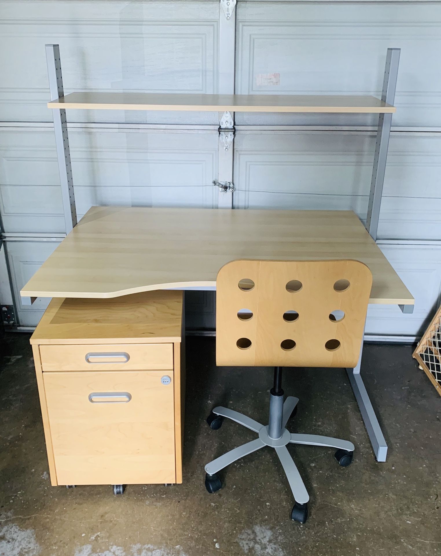 IKEA-Used-Desk, Chair, file cabinet. All for $100