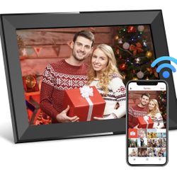 Digital Picture Frame 10.1 Inch With 32gb Storage Wifi Digital Photo Frame 1280x800 IPS Touch Screen Auto Rotate Slideshow Easy To Share Photo/Video