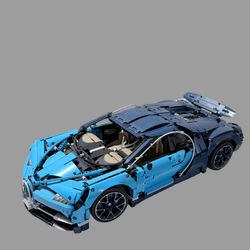🏎️ LEGO Technic Bugatti Chiron Supercar Model | Blue Built Display Car