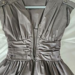 Grey A-line Casual Vintage Style
