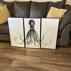 Professionally Framed Octopus Print