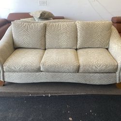 ELEGANT BEIGE FABRIC SOFA