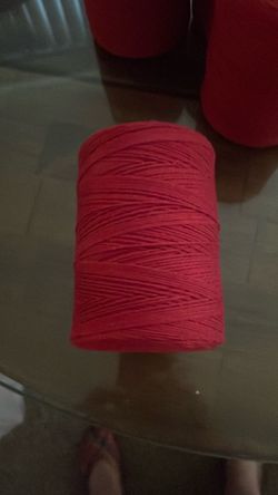 4 Red Tubes of Weaving Rug Warp 8 Oz Each