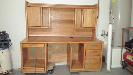 Solid Oak Office Desk