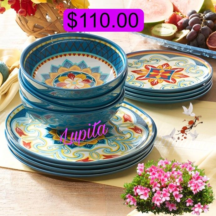 Vajilla Ceramica Vajilla Cardiel 12 Piezas 12 Vajilla De