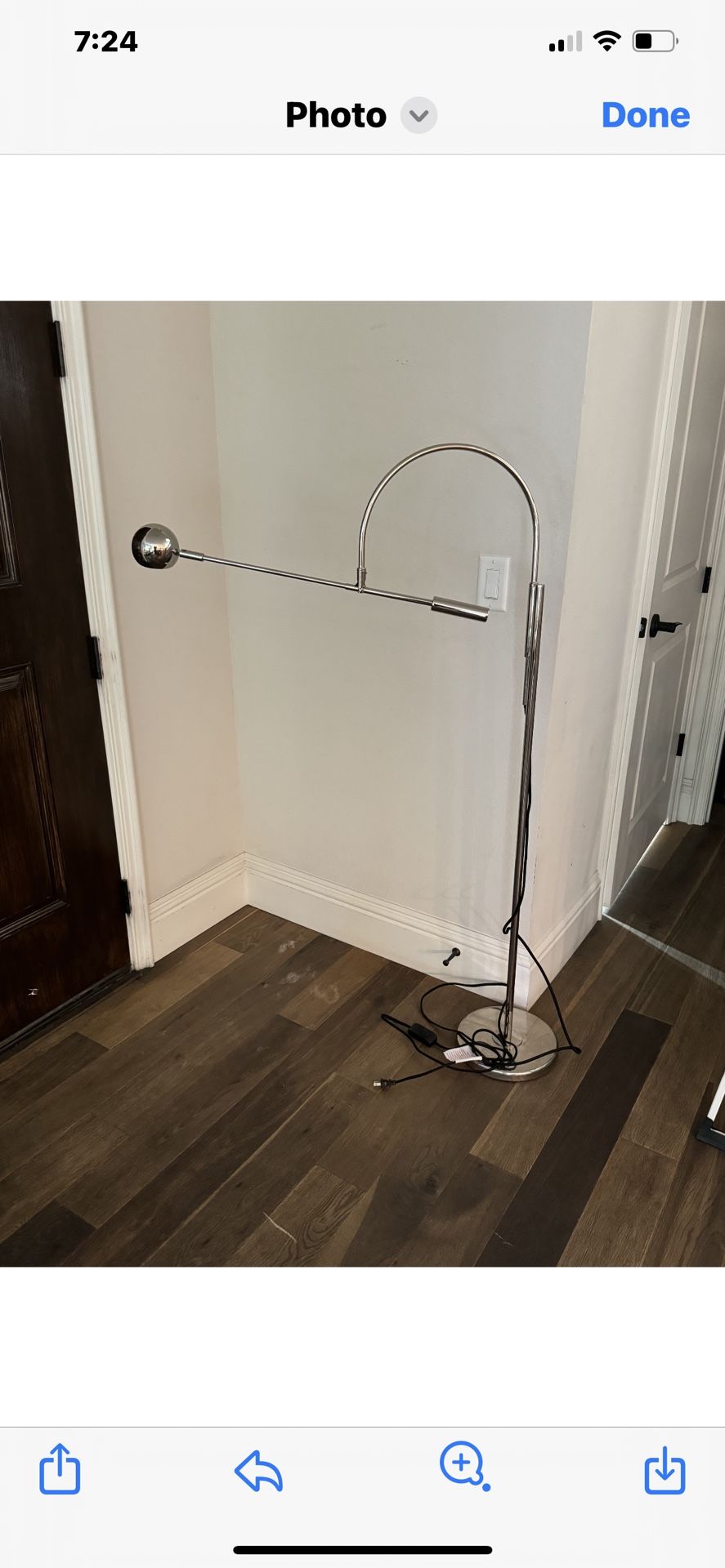 Floor Lamp, Chrome Restoration Hardware