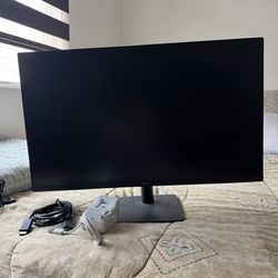 LG 27" BLACK MONITOR  $80 - WITH FREE HDMI CABLE AND CONTROLLER CHARGING DECK FOR XBOX S/X SERIES OR XBOX ONE