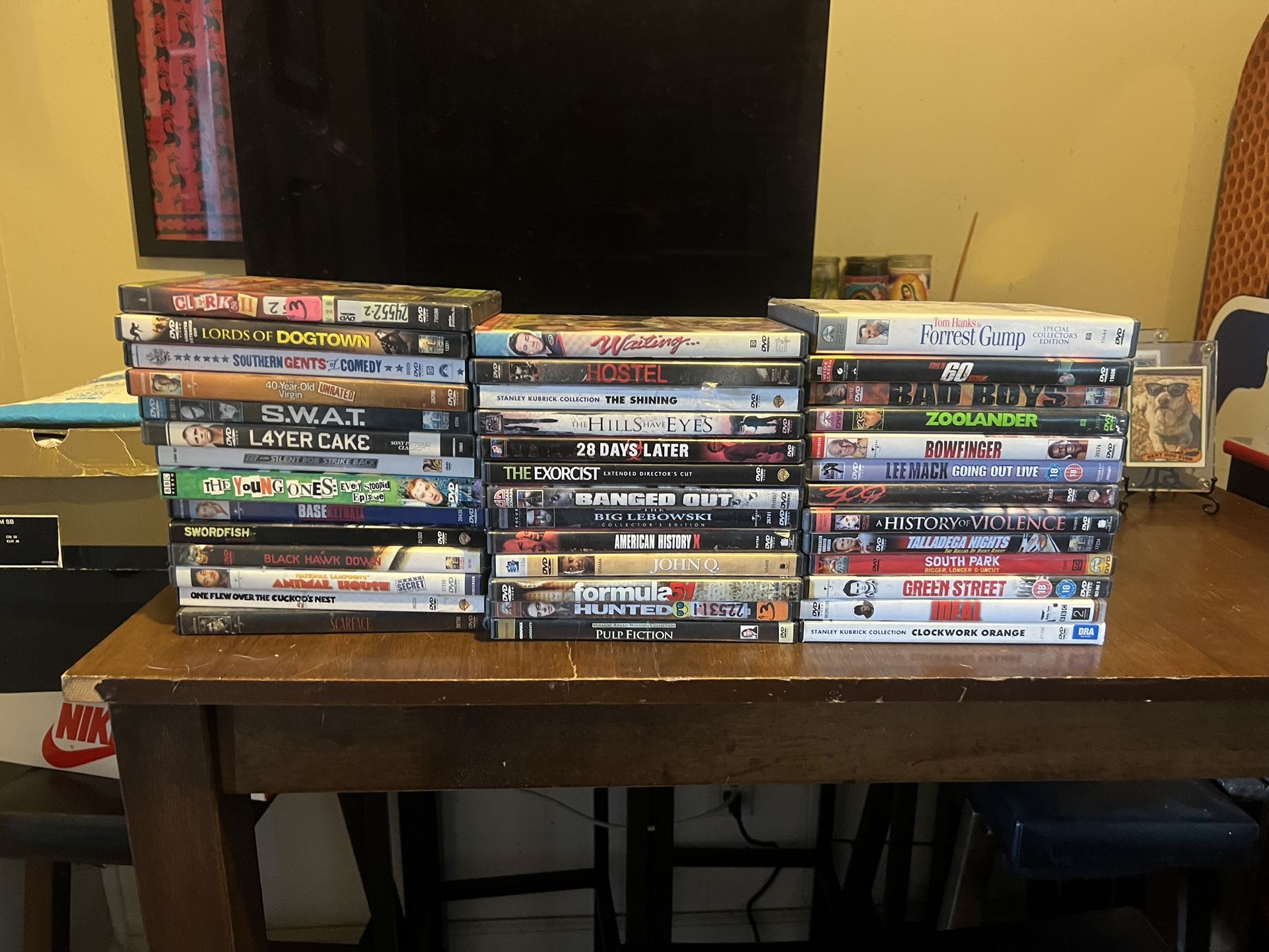 100+ DVDs Samsung Flat Screen And A DVD Player