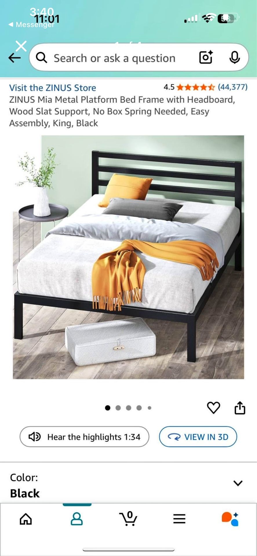 King Metal Bed Frame