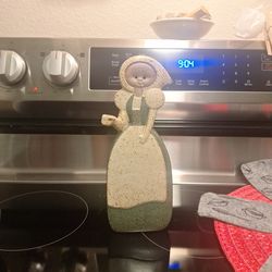 Quaker lady ceramic candle holder