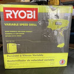RYOBI D43K Variable Speed Drill 3/8 Inch 5.5 Amp Motor With Bag