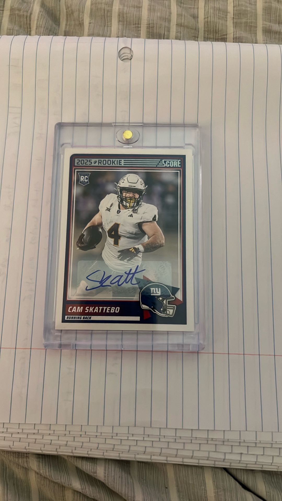 Cam Skattebo Signed Arizona State Rookie Card