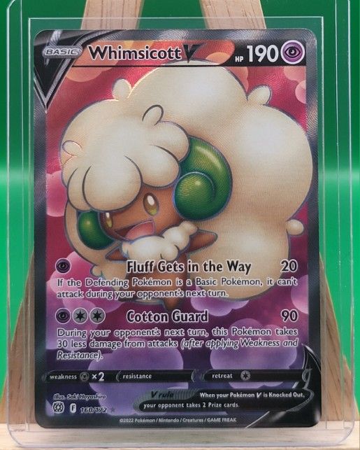 Whimsicott V - 160/172 Brilliant Stars (Pokemon) Full Art Ultra Rare, NM