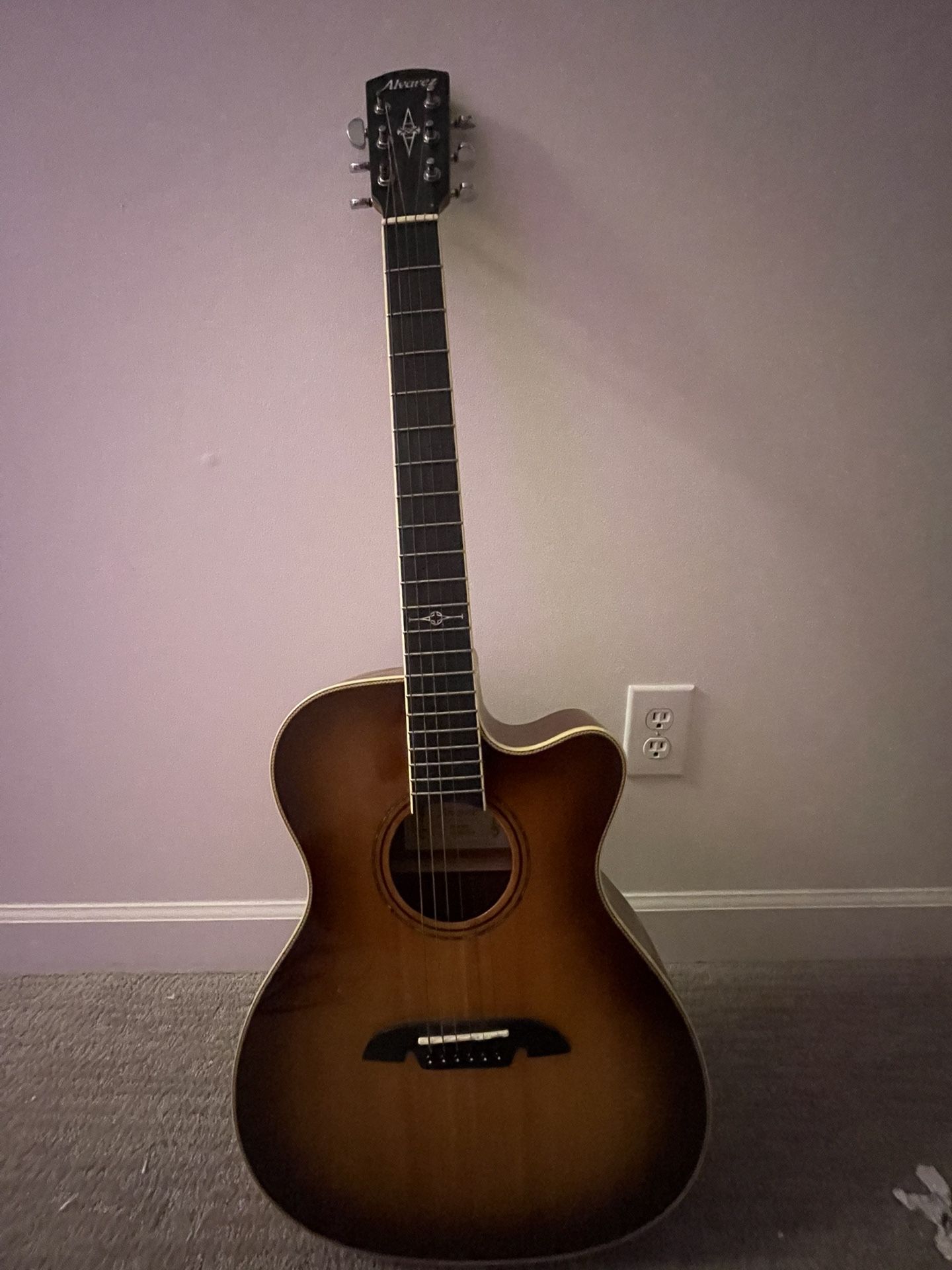 Acoustic Electric Guitar - With Case And Capo