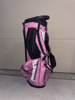 Pink U S Kids Golf Stand Bag with Carry Straps