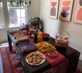 Dining table plus bench