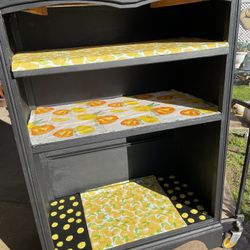 Shabby rustic vintage furniture solid wood sturdy - 33.5 inches wide / 7 inches deep/ 47.5 inches high