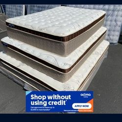 Queen Size Organic Cloud Comfort Europillow Top 12in