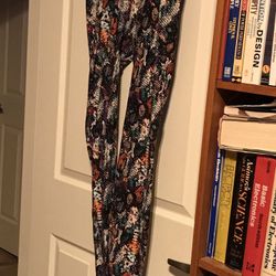 Large Leggings Abstract Colorful Excellent Condition 