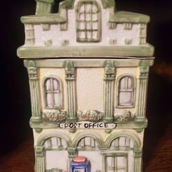 Ceramic Collectable Cookie Jar Post Office 