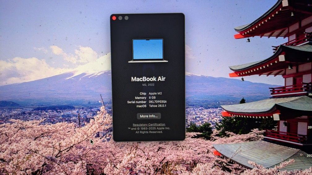 Apple m2 MacBook air 8gb ram 256gb SSD with power adapter and box 