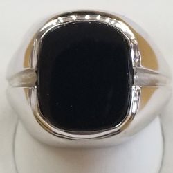 Sterling Silver and Onyx Ring