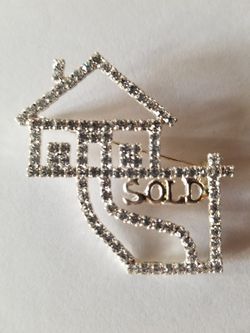 Real Estate pin/brooch
