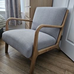 Mid Century Modern Accent Chair Fabric Lounge Armchair with Wood Frame Arm Chairs for Living Room