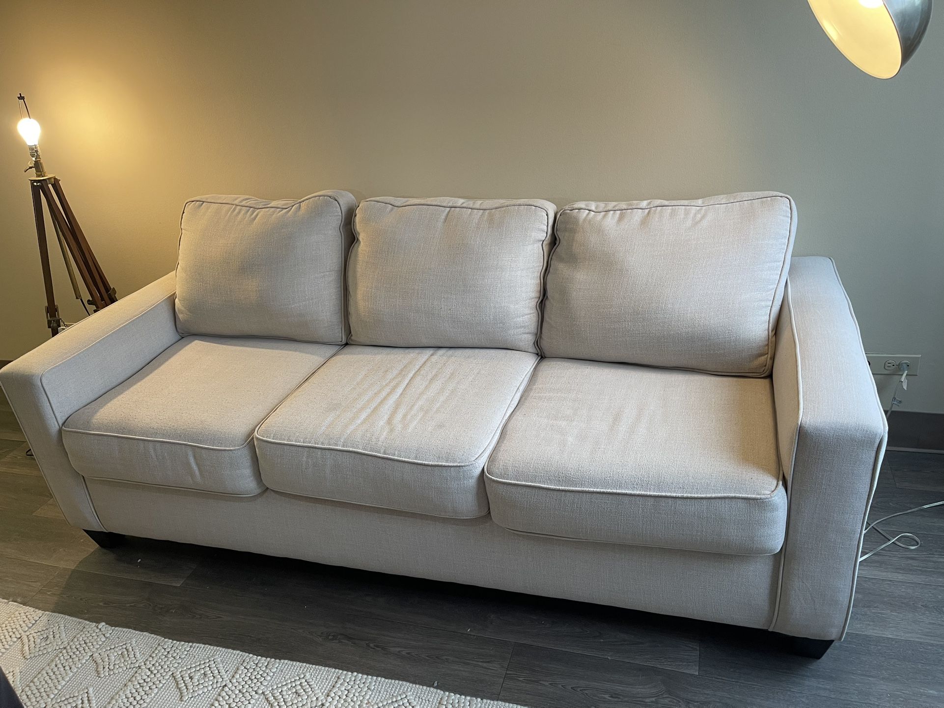 Estate sale. Beige sofa