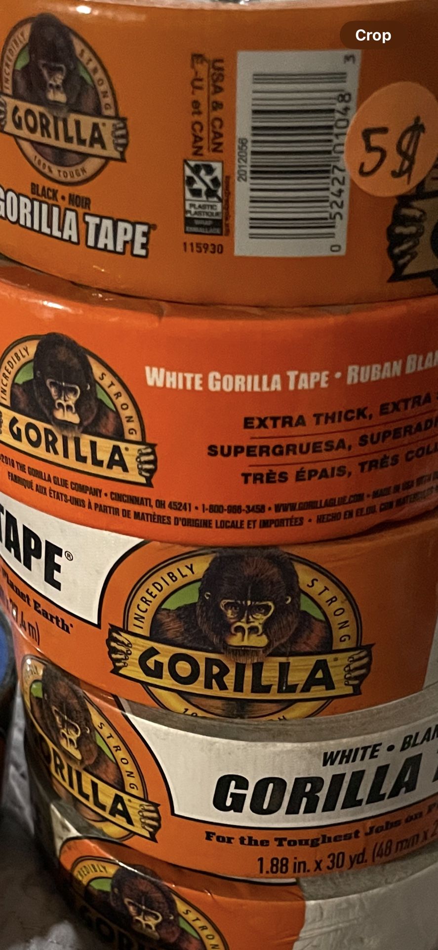 4 Gorilla 1 Blue Tape