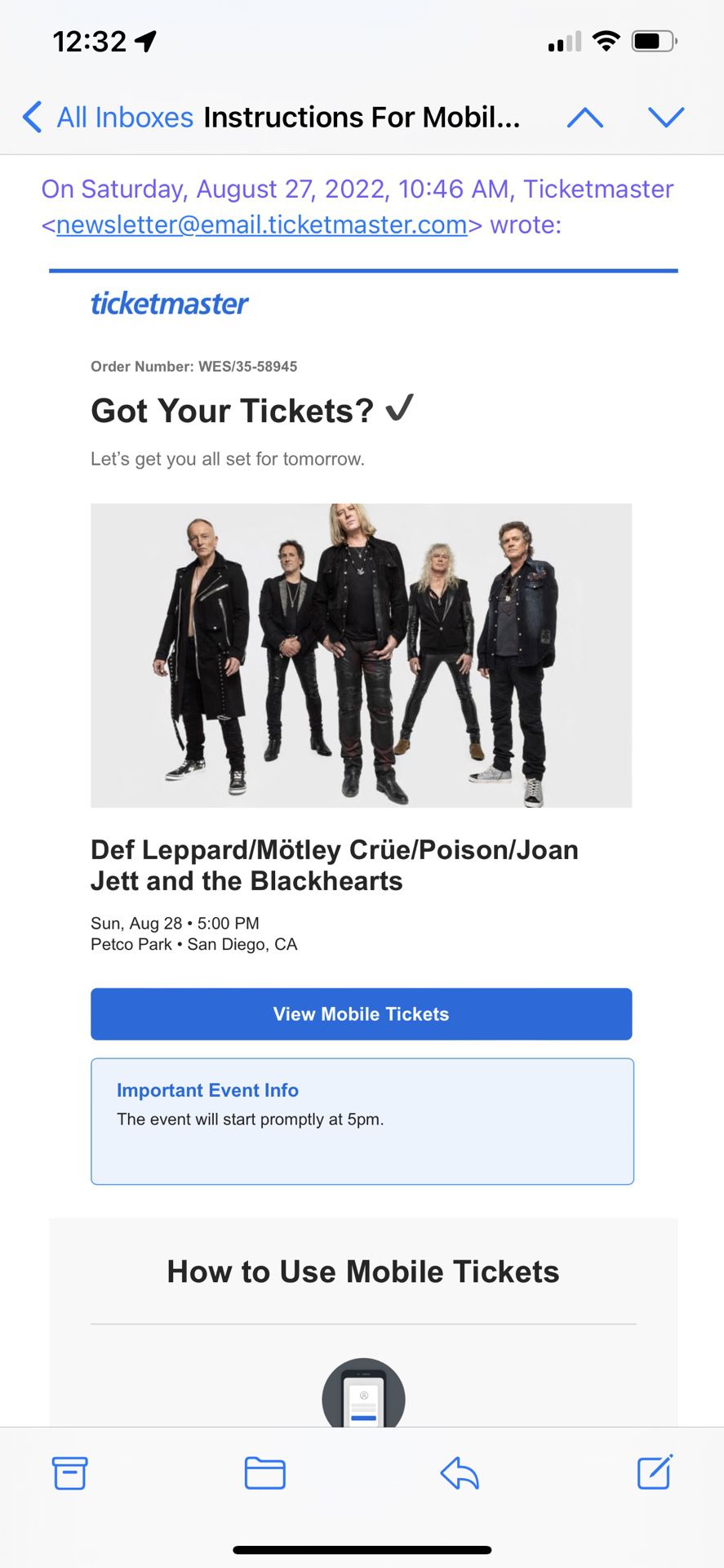 DEF LEOPARD/ MOTLEY CRUE/ JON JETT Tonughts Concert Tickets X 3 Tickets!!!
