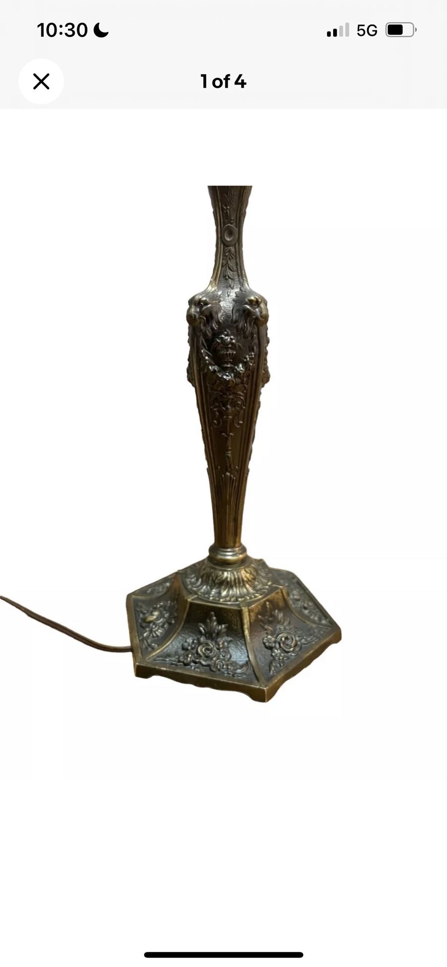 Meyda Tiffany Antique Brass Lion’s Head Table Lamp Base