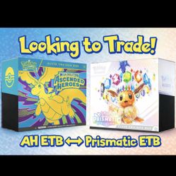 Ascended Heroes / Prismatic Evolutions ETB (1:1 TRADE)