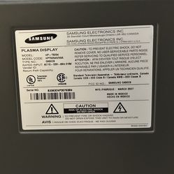 Samsung HP-T5054 TV