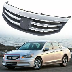 Chrome Front Upper Bumper Grille Grill Radiator for 2011-2012  Honda Accord