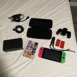 Nintendo Switch 1 w/ accessories and Super Mario All Stars
