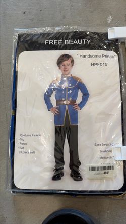 Free Beauty Handsome Prince Kids Costume