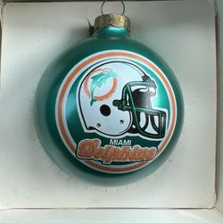 Vintage MIAMI Dolphins Christmas ornament NFL