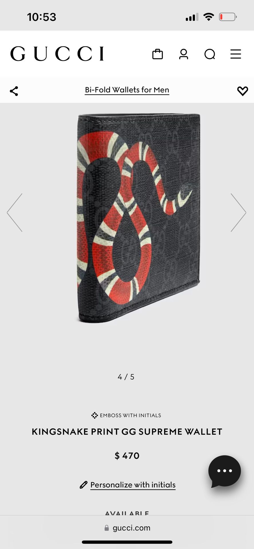 Gucci Supreme Wallet Mens