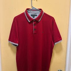 Mens Michael Kors Red Polo Shirt