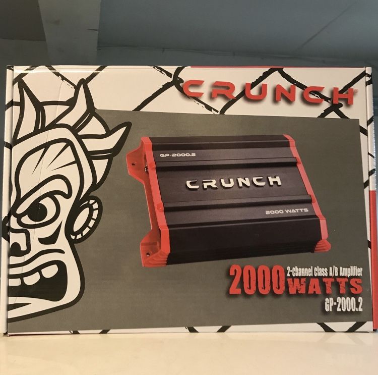 Crunch Bass Amplifier 2,000 Watts 2 Channel Brand New