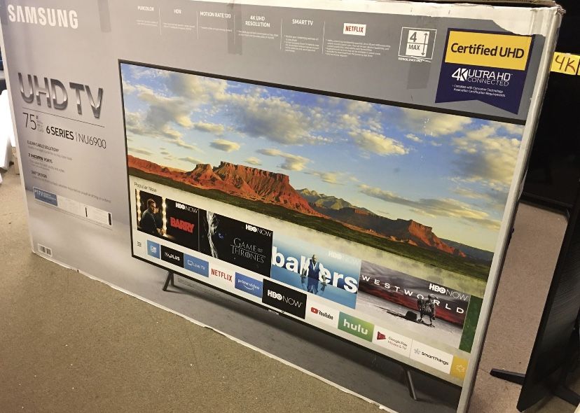 Like New Samsung 75” 4K Smart tv