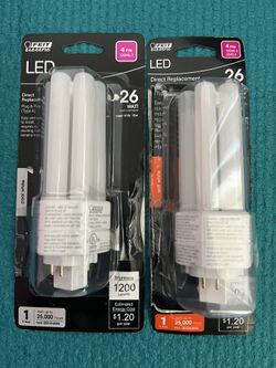 Feit PL GX24Q-3 4-Pin LED Bulb Cool White 26 Watt Equivalence  2/$5