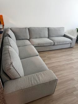IKEA KIVIK 5-Seat Corner Gray Sectional – Excellent Condition