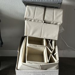 Collapsible Fabric Cubes Storage Bins 