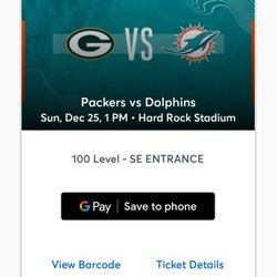 Miami Vs Green Bay 2 Tickets + Parking