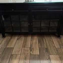 Media Cabinet + 2 End Tables - Black - $450 OBO