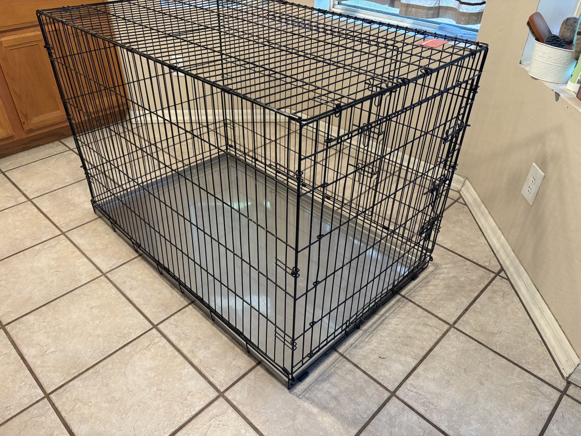 Metal Dog Crate Tray - Stainless Steel
